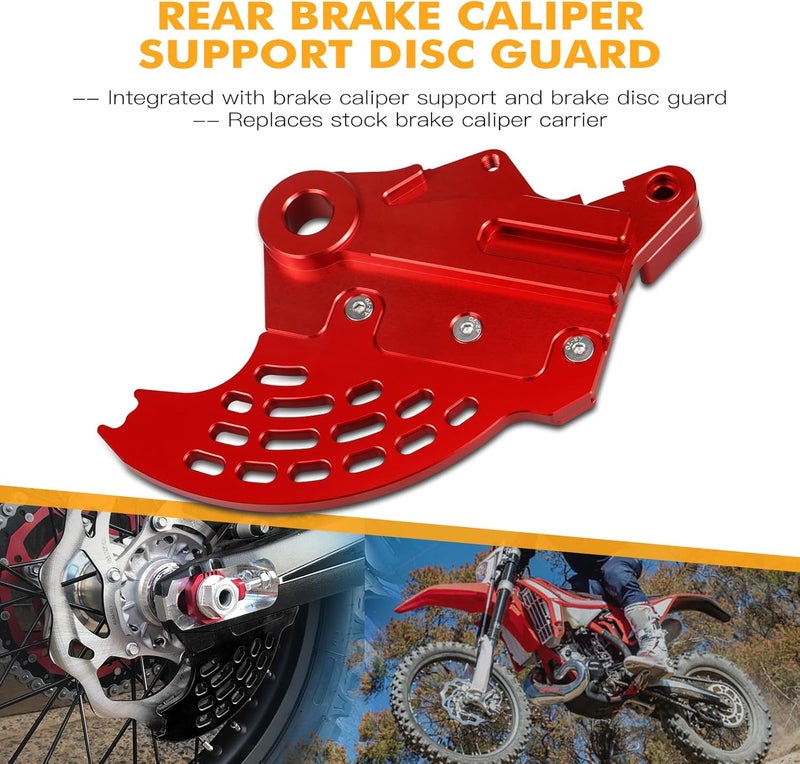 NICECNC Red Rear Brake Disc Shield Compatible with BETA 390/430/480RR 4T Enduro Racing 390/430/500RR-S 4T Xtrainer 300 2015-2024 See Fitment - Image 3